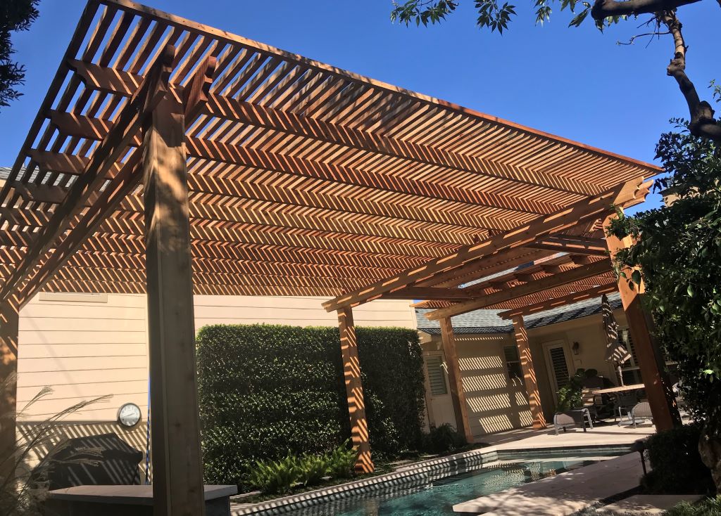 Large Cedar Pergola in San Antonio