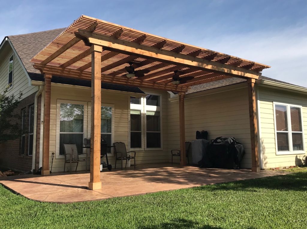 Cedar Pergola Patio Builders