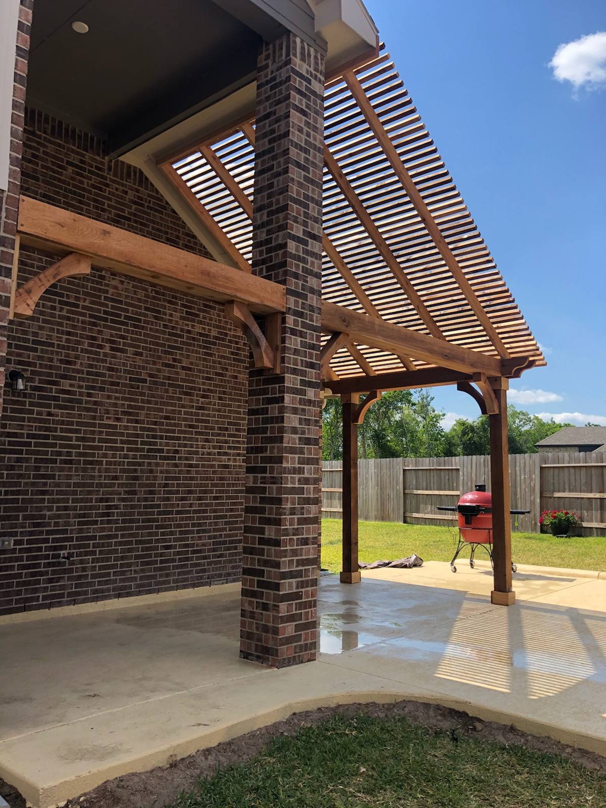 Cedar Covered Patio in Austin